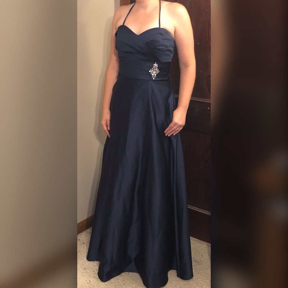 Diamond embellished bridesmaid dress